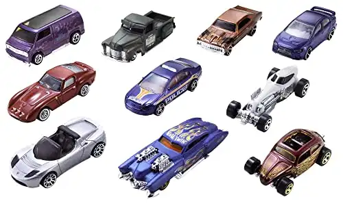 Hot Wheels Auto-Geschenkset mit 10 coolen Flitzern