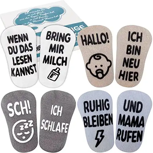 Süße Baby Socken mit Humorvollen Sprüchen