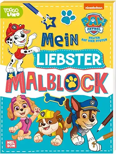 Paw Patrol Malblock mit über 120 liebevollen Ausmalbildern