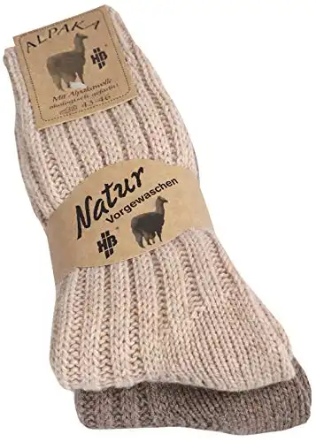 Warme Wintersocken aus Alpakkawolle