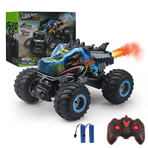 Steuerbarer RC Dino-Monstertruck mit Licht & Musik