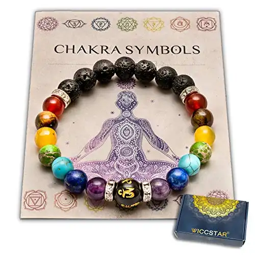 Chakra Armband mit Schmuckbeutel & Erklärungskarte