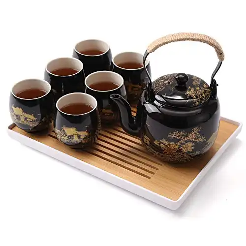 Japanisches Teeservice, Schwarzes Porzellan