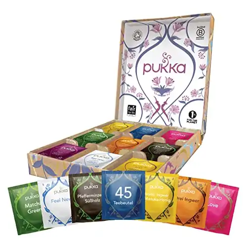 Pukka Lieblingstee Selection Box: 9 Bio-Tee-Varianten, 45 Teebeutel