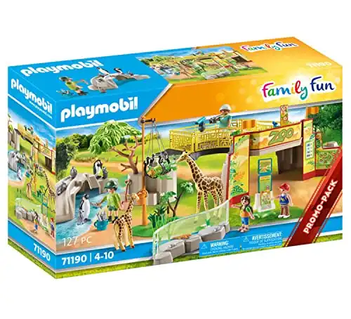Playmobil Erlebnis-Zoo mit Tieren und Wärtern (insgesamt 127 Teile)