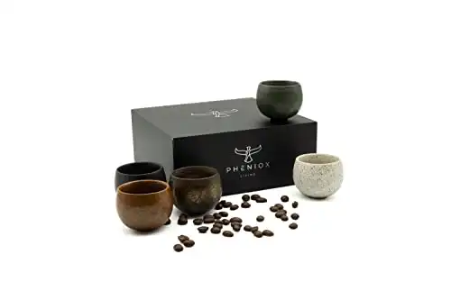 Porzellan Espresso-Tassen, 5er Set, 50 ml