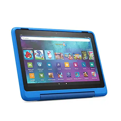 Tablet mit Full-HD-Bildschirm und kindgerechter Hülle