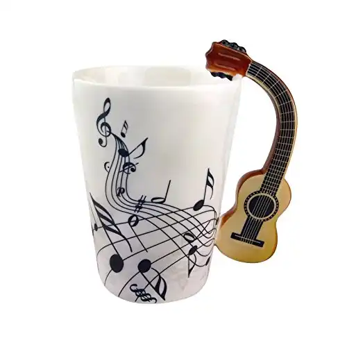 Kreativer Kaffeetasse mit Gitarrengriff Musikdesign