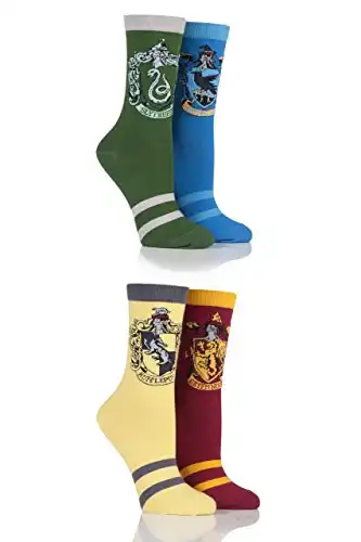 4-Paar Harry Potter Hausabzeichen Damen Socken
