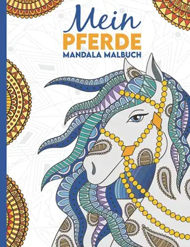 Pferde Mandala Buch mit 50 wunderschönen Motiven