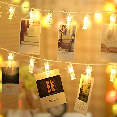 Foto Clips Lichterkette warmweiß für Weihnachtsbilder
