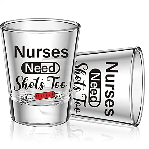 2 Stücke Nurse Need Shots Too Shot Schnapsglas