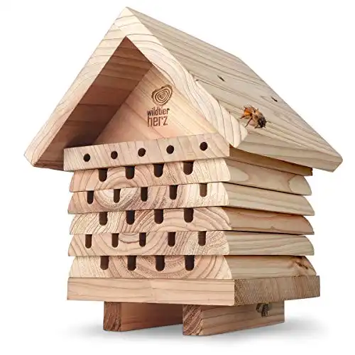 Bienenhotel - Schwere Ausführung aus Massiv-Holz