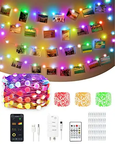 LED Lichterkette für Fotos mit Farbwechsel (10m)