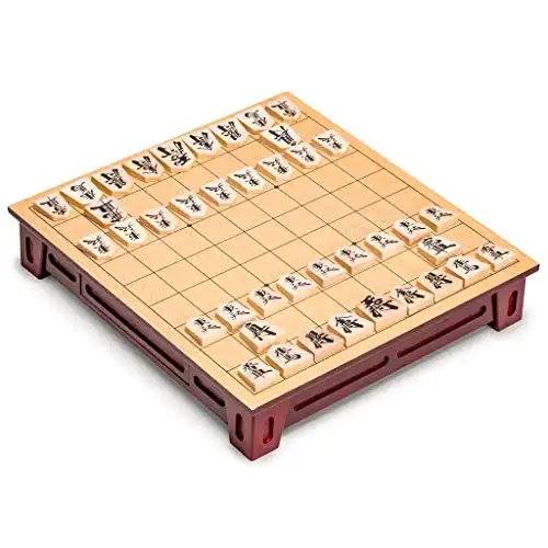 Shogi Schach-Set, Holzbrett mit Schublade