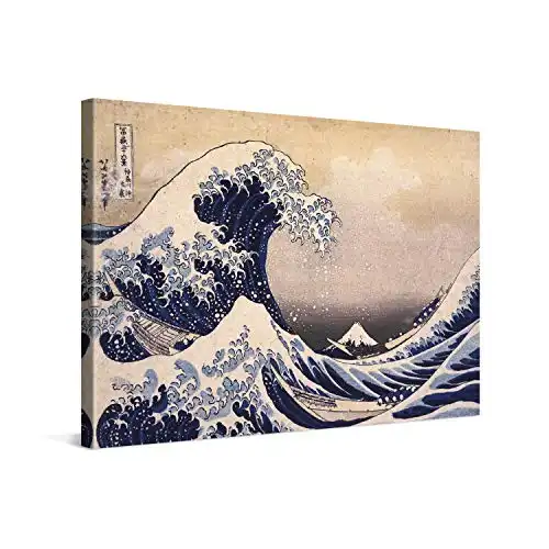 Katsushika Hokusai Große Welle, Leinwand 60x40cm