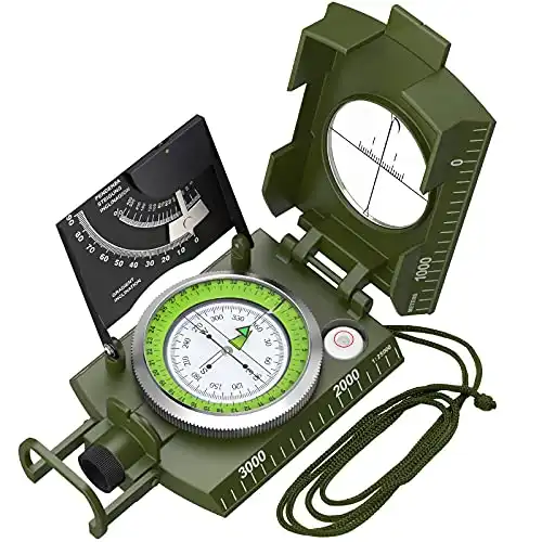 Professioneller Marschkompass mit Klinometer