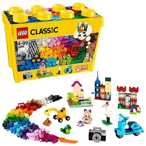 LEGO Baubox mit 33 Farben und 790 Teilen (mit verschiedenen Türen, Reifen & Augen)