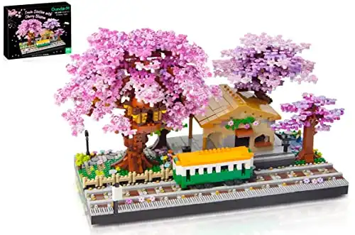 Mini Japanische Kirschblüten Bahnhof, 3668 Teile