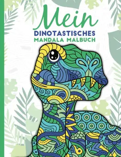 Dino Mandala Malbuch für Kinder