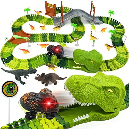Dino-Autorennbahn Spielzeugset ab 2-6 Jahren