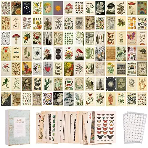 Vintage Collage Kit mit 200 Ästhetischen Bildern