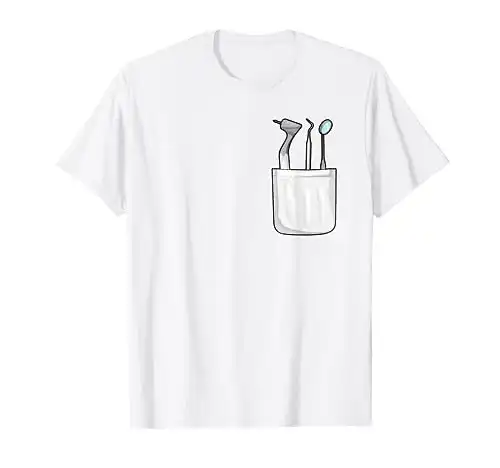 Lustiges Zahnarzt Geschenk Brusttasche T Shirt