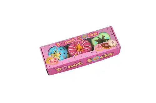 Lustiges Socken Geschenk im Donut Design