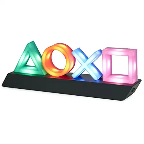 Playstation Icons mit 3 Lichtmodi als Raumdeko