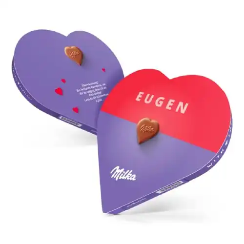 Milka Schokoladenherz Personalisiert mit Name und Text