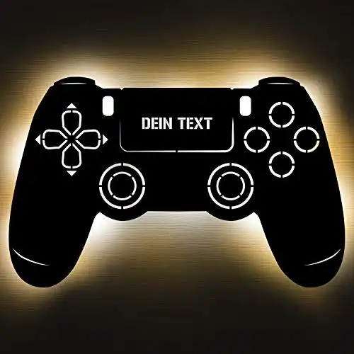 Personalisierbare Controller Lampe aus Holz