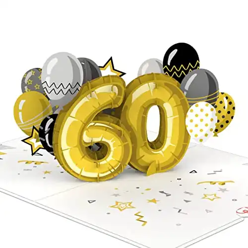 Handgemachte Geburtstagskarte zum 60. Geburtstag