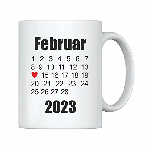 Tasse mit individuellem Datum für euren Liebestag