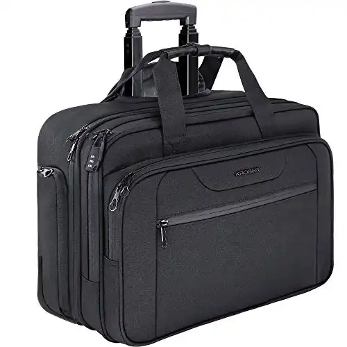 Handgepäck Koffer mit Tasche für Laptop bis 17,3