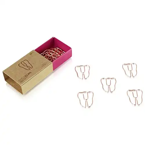 Goldene Zahn Büroklammern Lesezeichen Paperclip Set