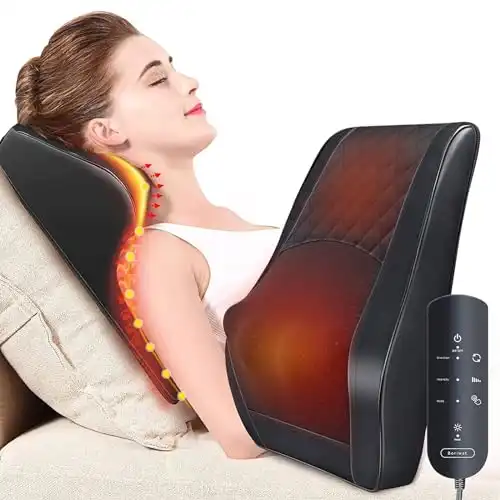 Praktisches Nackenmassagegerät mit Wärme-Funktion und Massageknöpfen