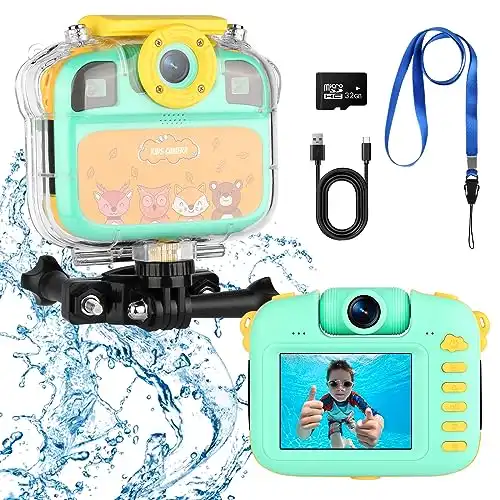 Unterwasserkamera (Full HD 1080P, 32 GB Speicherkarte)