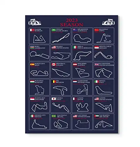 Formel 1 Circuit Poster (27,9 x 35,6 cm)