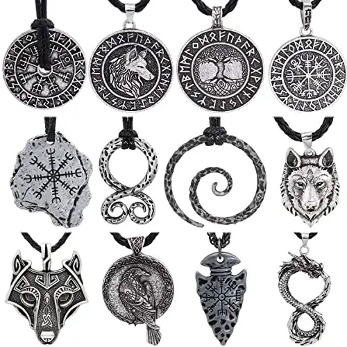 Nordische Mythologie-Amulette (12 Stück)