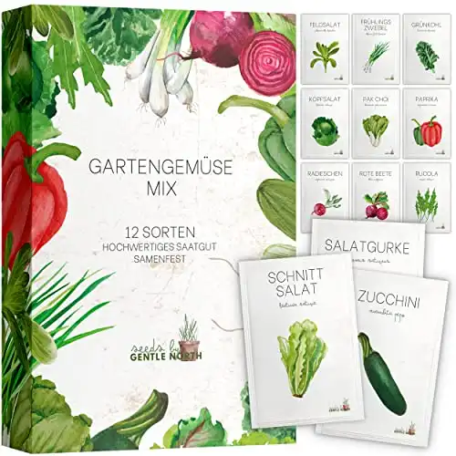 Bio Gemüsesamen Set, 12 Sorten für Anzucht
