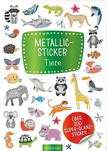 Glänzende Tiere Metallic-Sticker (über 200 Stück)