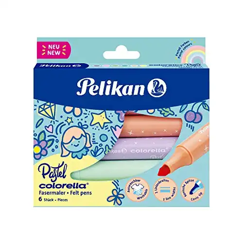 6 Fasermaler Colorella Pastell von Pelikan