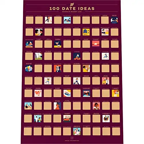 100 Date-Ideen Rubbelposter (42 x 60 cm)