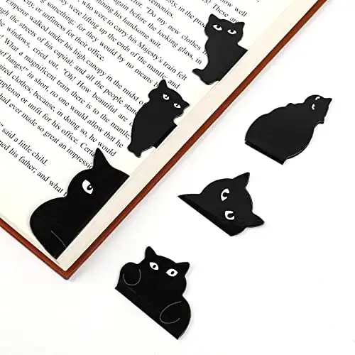 Magnetische Lesezeichen “Schwarze Katze” (6 Stück)