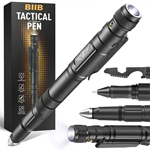 Taktischer Stift mit Taschenlampe, Flaschenöffner und Kugelschreiber