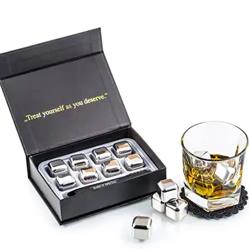 Exklusive Edelstahl-Whisky-Steine  (hohe Kühltechnologie)