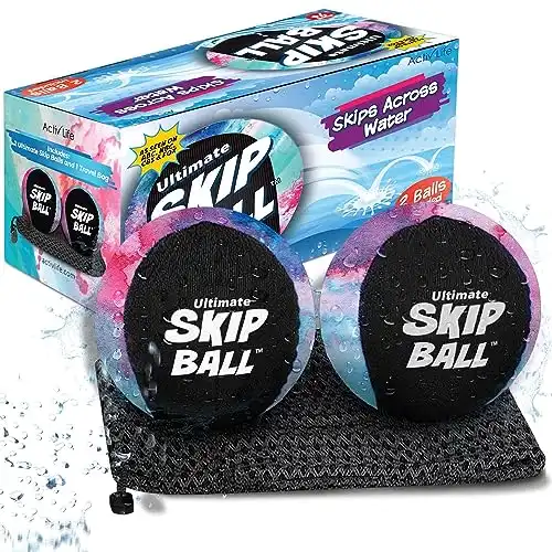 Skip-Ball im 2er-Pack (springt über das Wasser)
