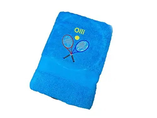 Tennis Handtuch bestickt mit Motiv und Name