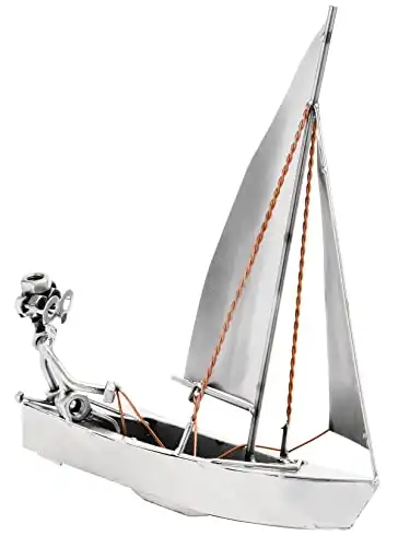Segelboot mit Schraubenmännchen-Segler 