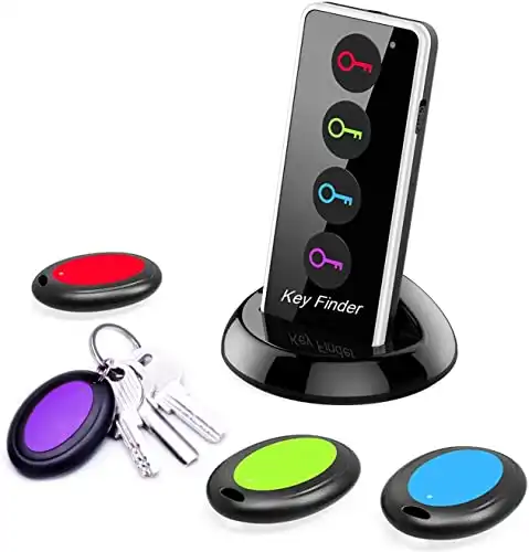 Drahtloser Schlüsselfinder mit LED-Taschenlampe (RF-Sender, 4 Empfänger)